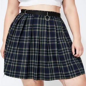 DOLLS KILL CURRENT MOOD PLAID SKIRT